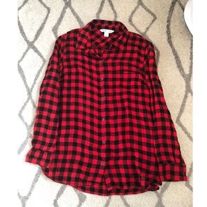 Old Navy Plaid Classic T-Shirt